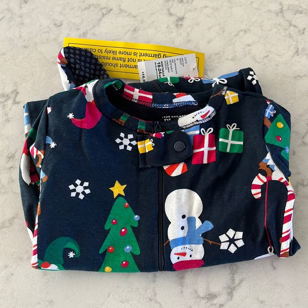 Children’s Place Christmas onesie pajamas